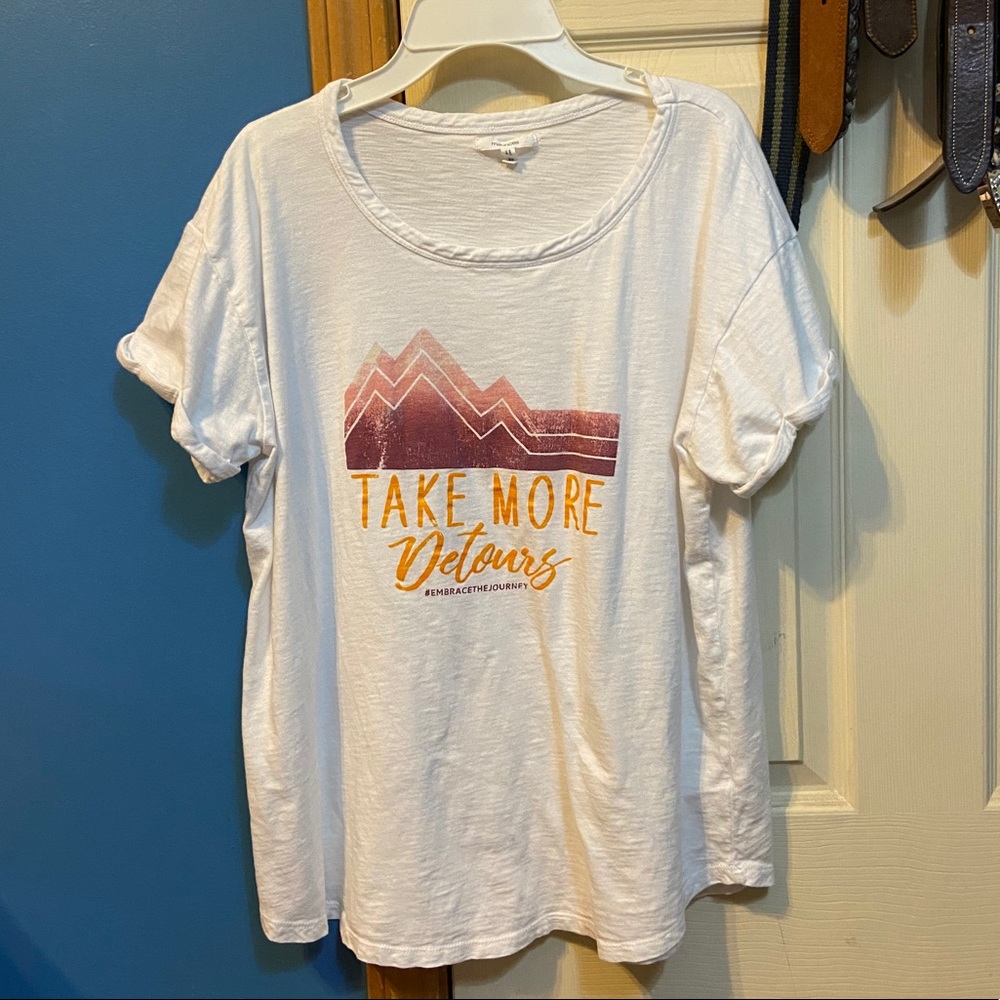 Maurices Take More Detours white T-shirt (XL)